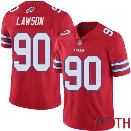 Youth Buffalo Bills #90 Shaq Lawson Limited Red Rush Vapor Untouchable NFL Jersey